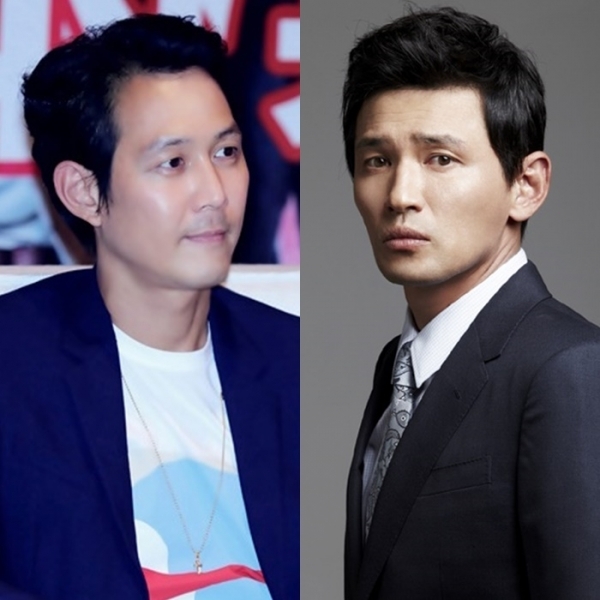 배우 이정재와 황정민. 아티스트컴퍼니, 샘컴퍼니