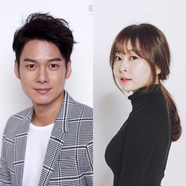 배우 강태성(왼쪽) 정아라. 이엑스엔터테인먼트(왼쪽), 투어테인먼트