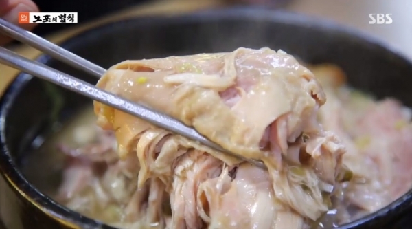 '노포의 법칙'에 소개된 용인녹두삼계탕. SBS