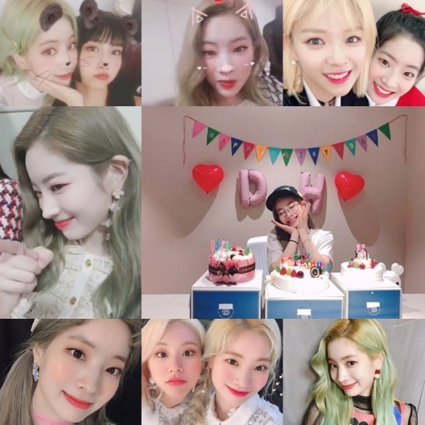 트와이스 다현의 생일을 축하해준 멤버들. 트와이스 공식 인스타그램