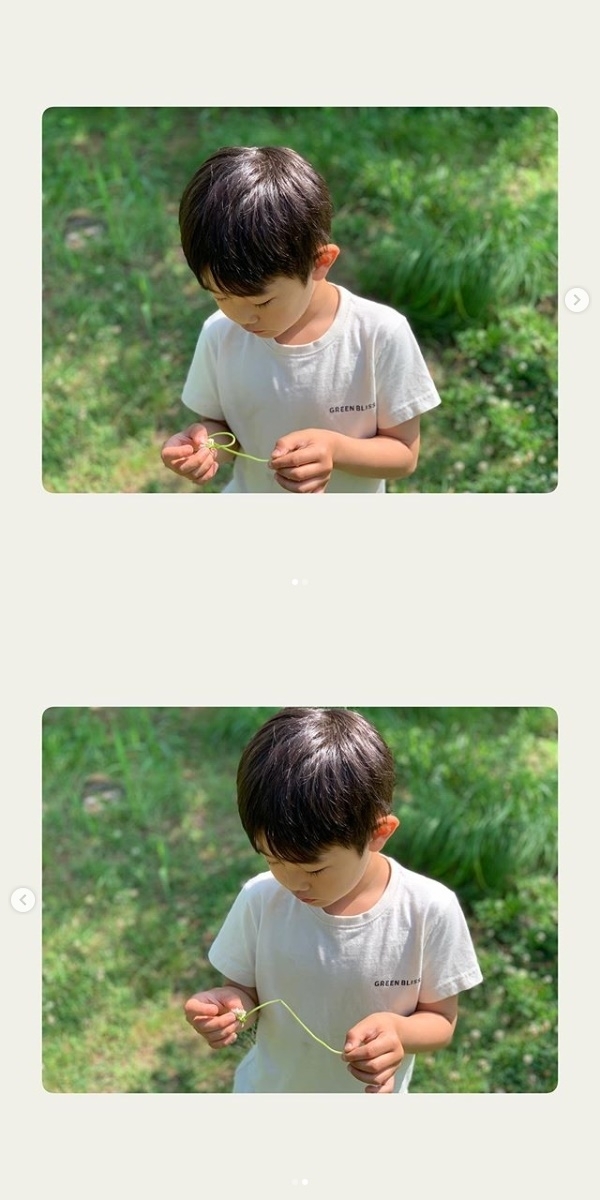 배우 김효진 첫째 아들 수인 군의 근황을 공개했다. 김효진 인스타그램