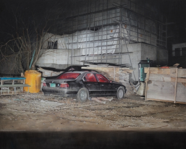 ▲ 오세경, 사생아  Illegitimate Child, Acrylic on Korea paper(Hanji), 132×160㎝, 2019
