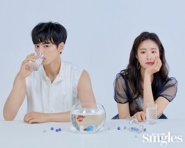 배우 신세경 차은우 '싱글즈' 7월호 화보. 싱글즈