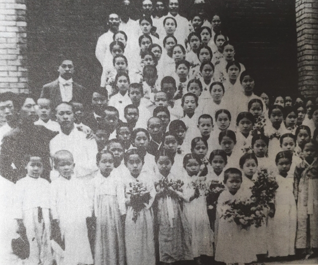 정동제일교회 전도사 시절 유년주일학교(1921년)