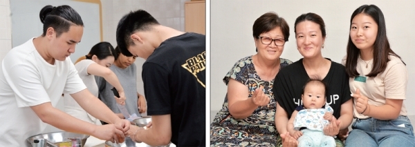 고려인 3세까지만 재외동포로 인정되는 현행 ‘재외동포법’에 의해 고려인 4세들은 만 19세가 되면 한국을 떠나 유학비자나 비전문취업비자로 다시 들어와야하는 처지에 놓여있다. (왼쪽사진부터) 안산시글로벌청소년센터 내 ‘안녕 공동체 학교’에서 요리수업을 하고 있는 김슬라바군(18)과 고려인 동포 3대 가족과 함께 살고 있는 박올가양(18). 이 두학생은 내후년이면 모두 한국을 떠나야 할 처지이다. 윤원규기자