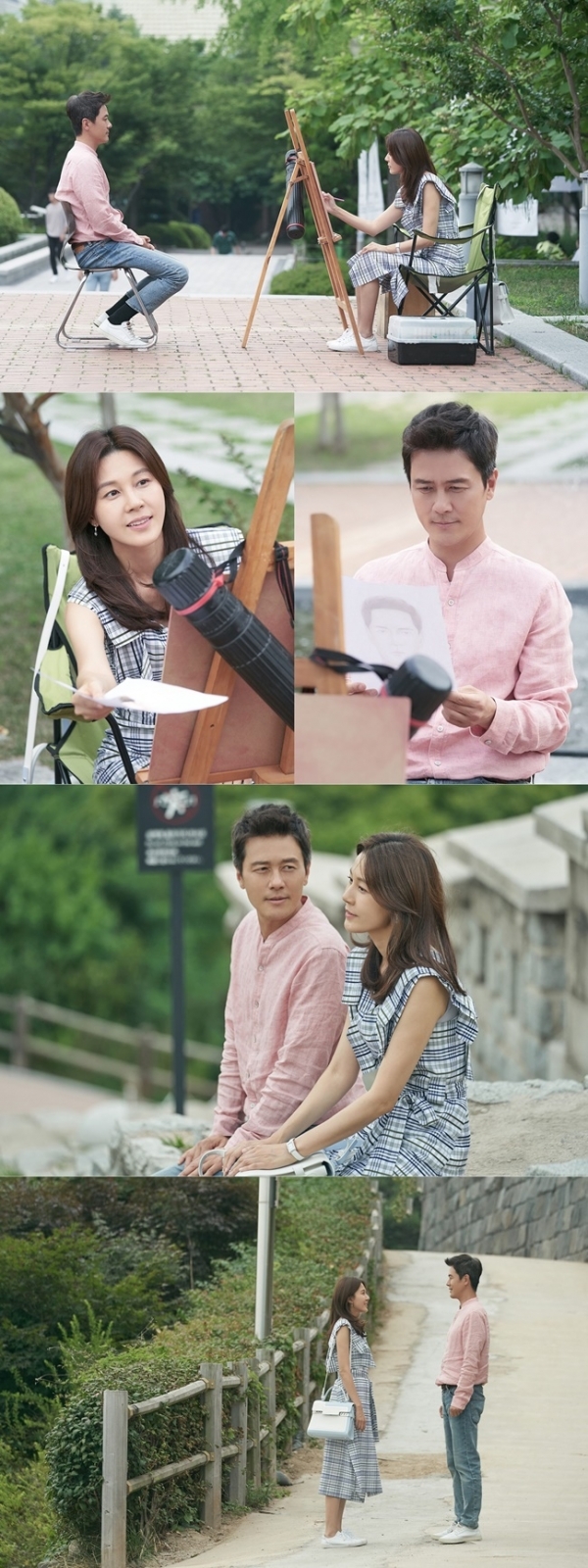 '바람이 분다' 감우성 김하늘 현장 스틸. 드라마하우스, 소금빛미디어