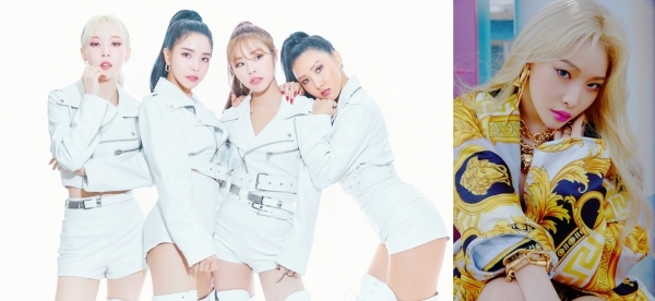 마마무와 청하. 각 소속사