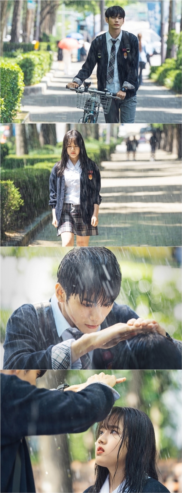 '열여덟의 순간' 옹성우 김향기 촬영 현장 스틸. 드라마하우스, 키이스트
