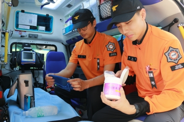 양평소방서는 폭염으로 온열질환자가 늘자 폭염환자 긴급119차량을 운행하고 있다.