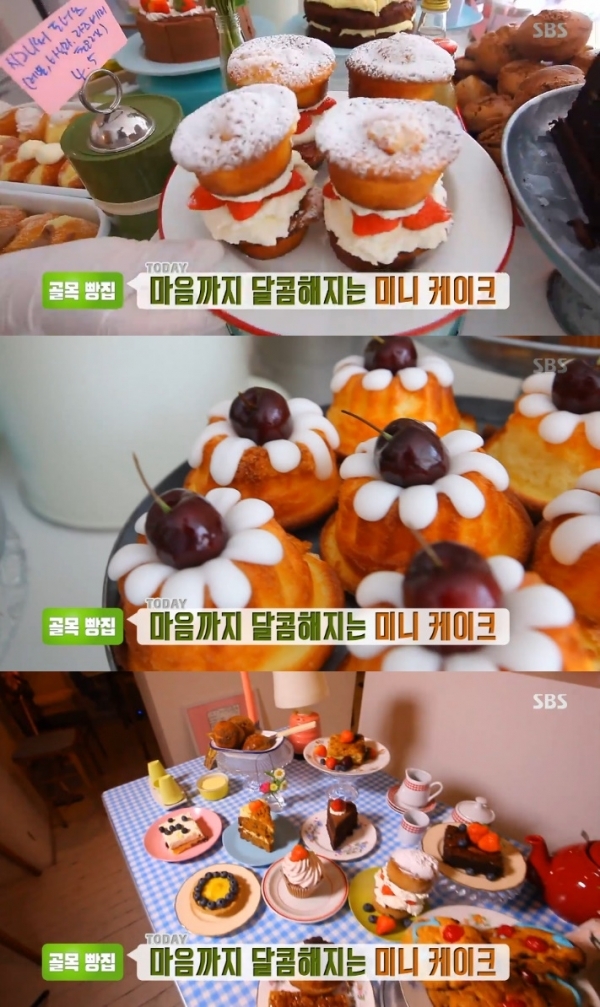 '생방송 투데이'에서는 '골목 빵집' 코너를 통해 미니 케이크가 소개됐다. 방송 캡처