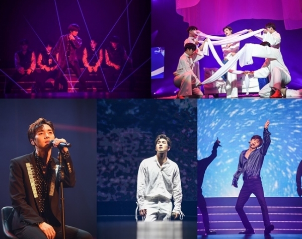 뉴이스트 해외 투어 콘서트 현장 스틸. 플레디스