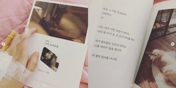 배우 안재현과 이혼 갈등을 겪고 있는 배우 구혜선이 2주만에 근황을 전했다. 구혜선 인스타그램