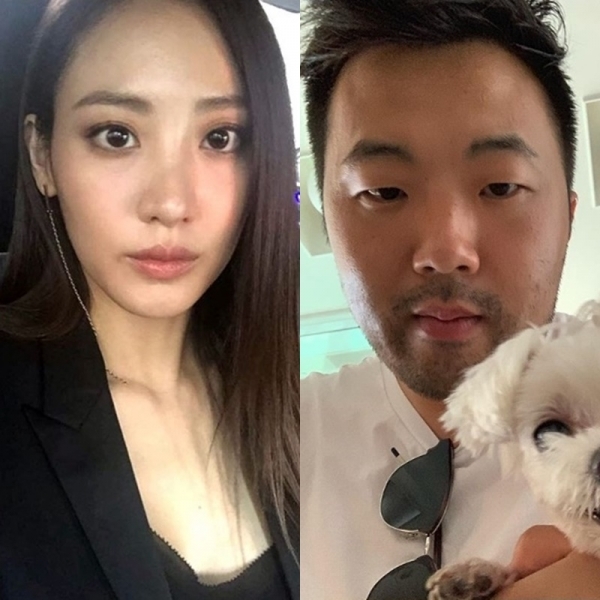배우 수현(왼쪽), 위워크 한국 대표 차민근씨. 인스타그램
