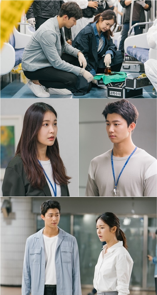 '유령을 잡아라' 정유진 기도훈 현장 스틸. 로고스필름