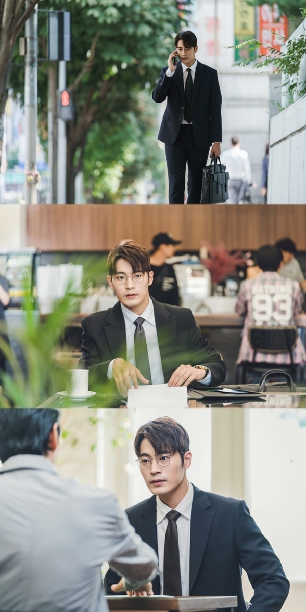 배우 차서원의 '청일전자 미쓰리' 촬영 현장 스틸. tvN
