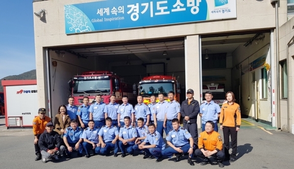 몽골 소방공무원들이 양평소방서를 방문해 양평군의 선진소방기술을 견학했다.