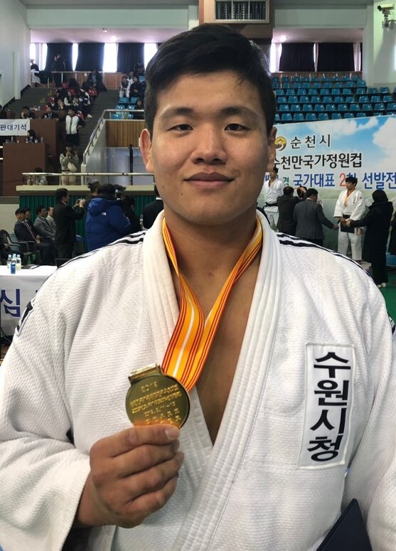 ▲ 남자 100㎏급 우승 조구함.