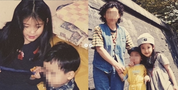 가수 아이유가 어린 시절 사진을 공개했다. 아이유 인스타그램