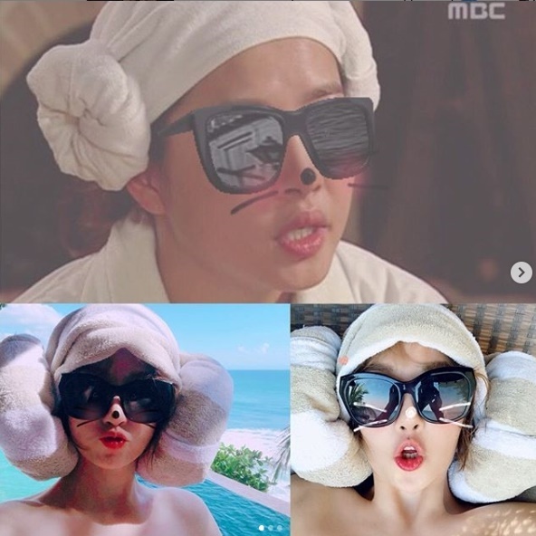 배우 김선아가 발리서 휴가 중 '양머리'로 MBC 드라마 '내 이름은 김삼순'을 언급했다. 김선아 인스타그램 캡처