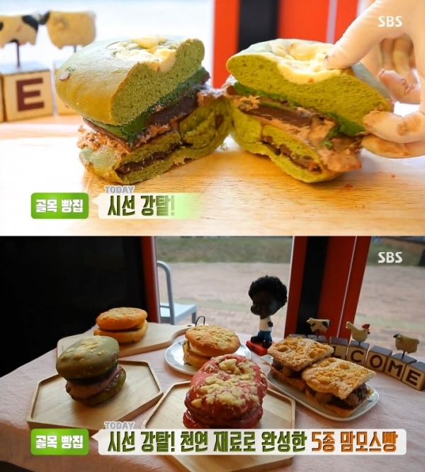 '생방송 투데이'에서는 '골목 빵집' 코너를 통해 천연 재료로 완성한 5종 맘모스빵이 소개됐다. 방송 캡처