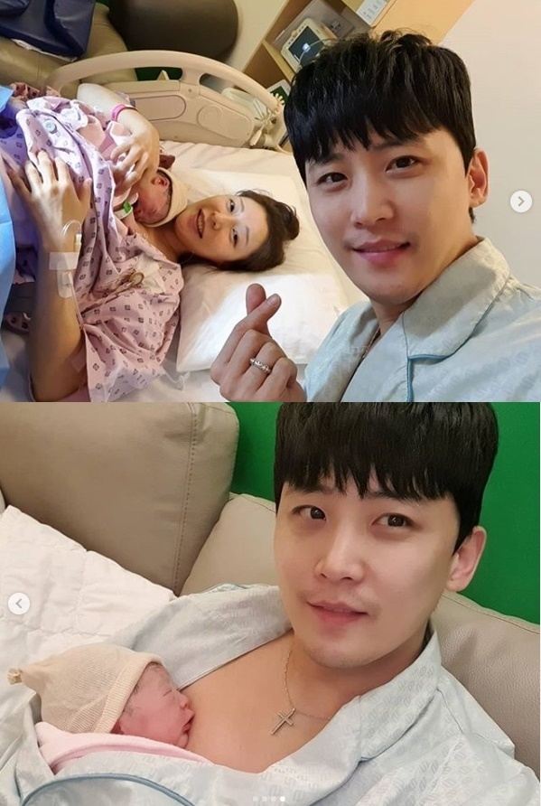 그룹 V.O.S의 최현준이 둘째 딸을 품에 안았다. 최현준 인스타그램