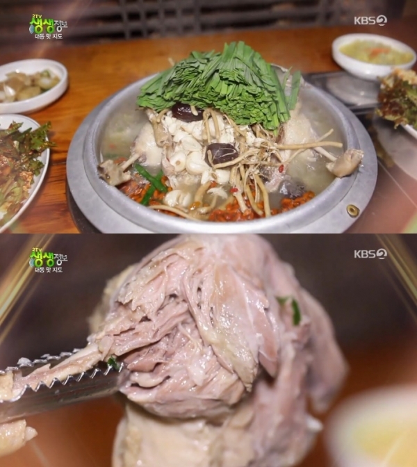 '생생정보'에서는 '대동 맛 지도' 코너를 통해 유황오리백숙과 유황오리주물럭이 소개됐다. 방송 캡처