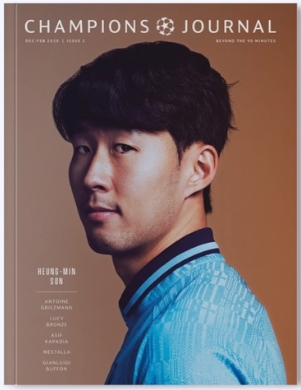▲ 유럽축구연맹(UEFA) 공식 잡지인 챔피언스 저널 2호 표지를 장식한 손흥민.챔피언스 저널 홈페이지 캡쳐