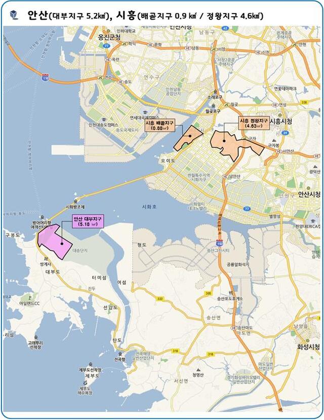 ▲ 경제자유구역 추가 지정 후보지 위치도