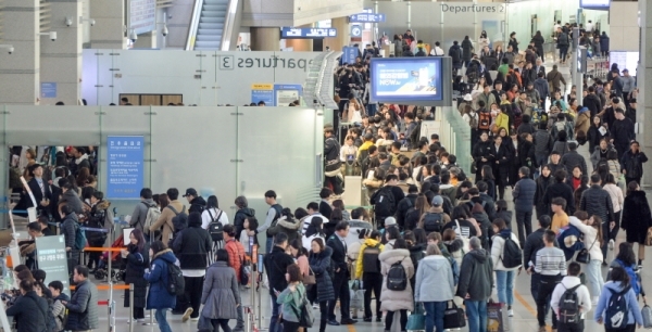 2019년의 마지막 날인 31일 오전 인천국제공항 제1터미널 출국장이 해외 여행을 떠나는 인파로 붐비고 있다.장용준기자