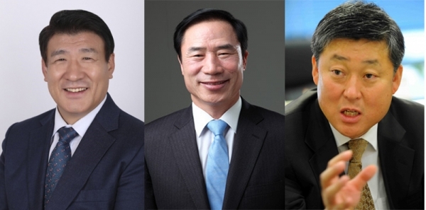 ▲ 민간 경기도체육회장 예비후보인 신대철ㆍ이원성ㆍ이태영(좌측부터)