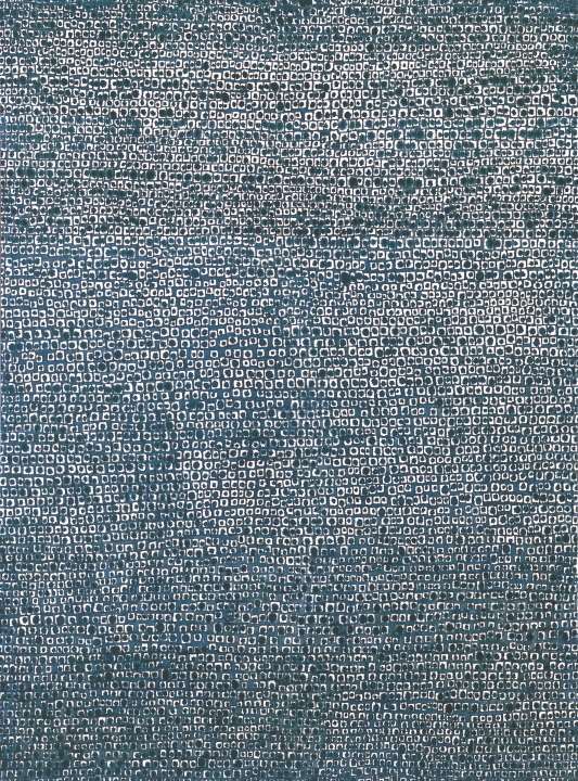 ▲ 《광장》2부_김환기, 어디서 무엇이 되어 다시 만나랴, 1970, 코튼에 유채, 205 x153cm, 개인 소장