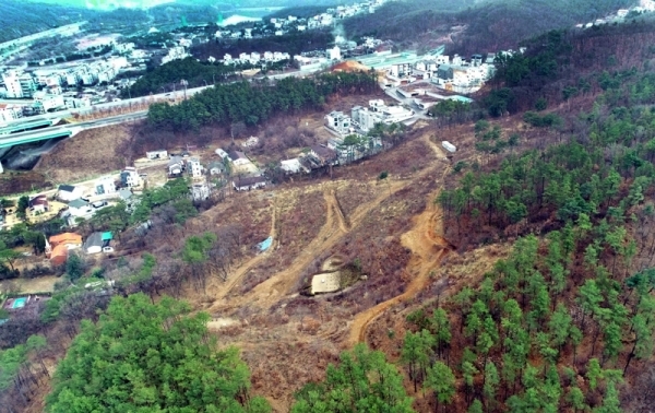 개별공시지가가 제대로 반영되지 않은 용인 수지구 고기동 산20-30 일원. 독자 제공