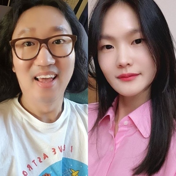 개그맨 김경진과 모델 전수민. 인스타그램
