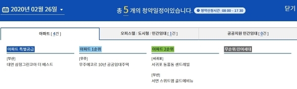 대연 삼정그린코아 더 베스트와 쌍용 더 플래티넘 서울역 오피스텔의 분양이 26일부터 진행된다. 청약홈