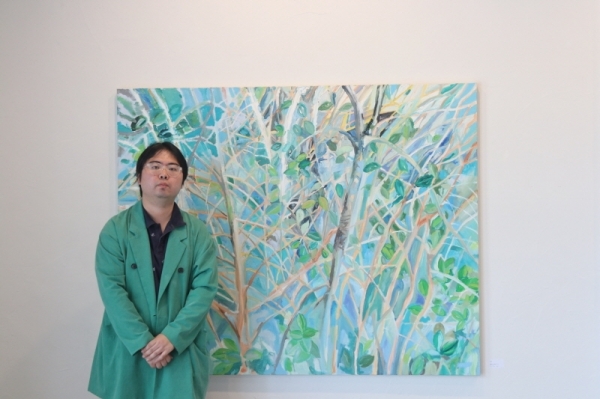 정승호 작가와 그이 작품 '봄의 멜로디'