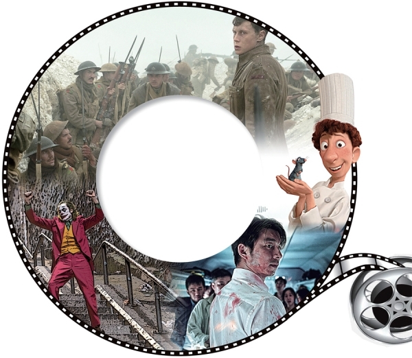 (사진 위부터 시계방향) 영화 1917, 라따뚜이, 부산행, 조커