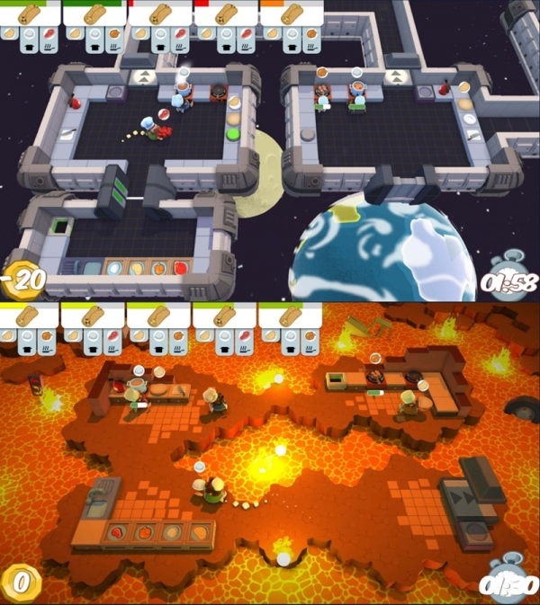 '오버쿡!(Overcooked)' 플레이 화면. 에픽게임즈 공식 홈페이지