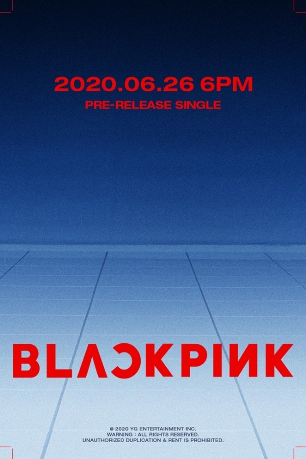 블랙핑크 컴백 티저 포스터. YG엔터테인먼트