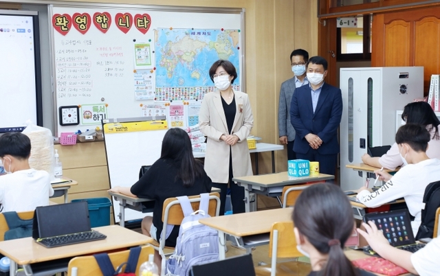 ▲ 김보라안성시장 교육현장방문(대덕초)