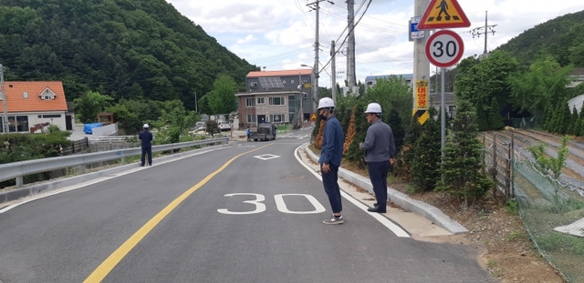▲ 확장 개통된 은이성지 진입로 모습