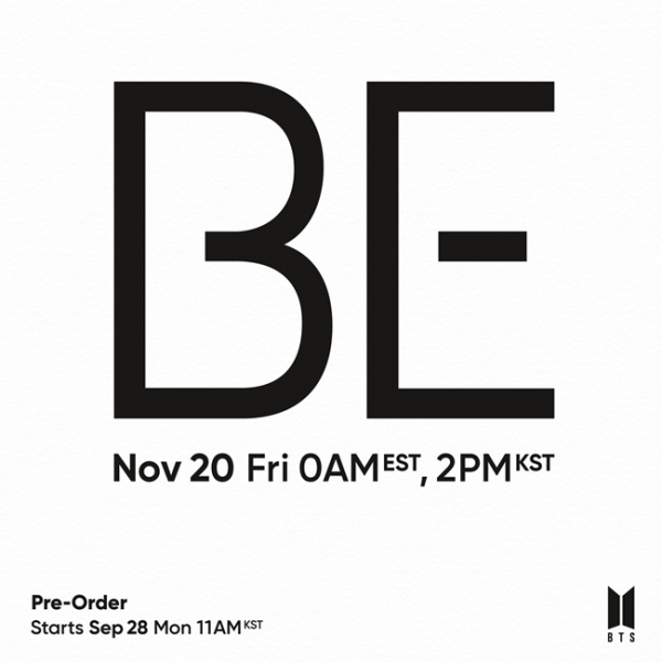 방탄소년단 BE 앨범 발매 포스터. 빅히트엔터테인먼트
