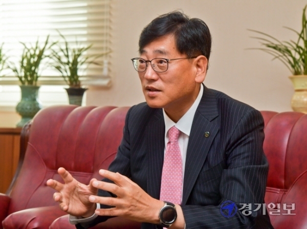 임영문 대진대학교 총장인터뷰. 사진=윤원규기자