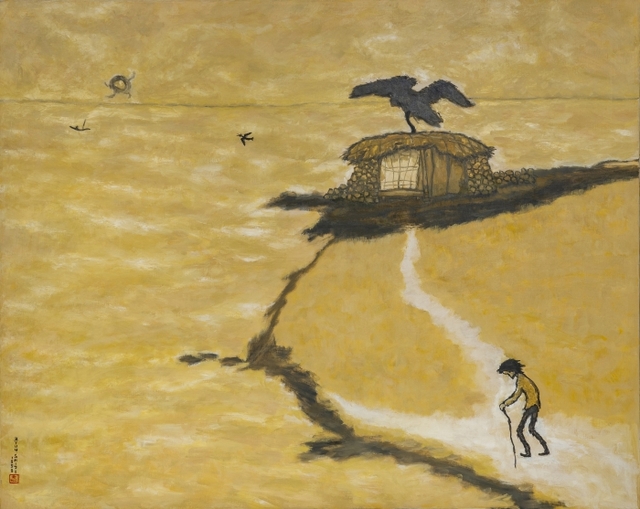 ▲ 변시지. 갈래길,1998,oil on canvas,162x130cm(100호), 51.1x63.7in