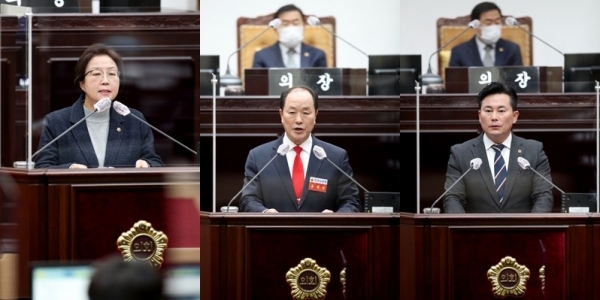 왼쪽부터) 조성혜, 윤재상, 정창규
