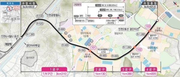 인천도시철도 1호선 검단연장선 평면삽도