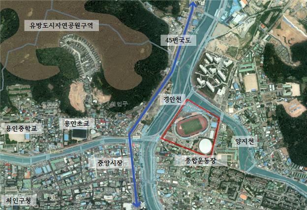 ▲ 용인 센트럴파크 위치도
