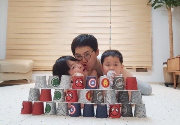 아빠하이 미션 수행 중인 이광수씨와 자녀들