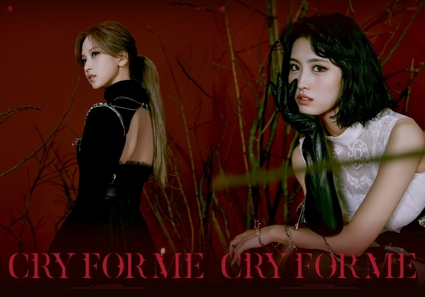 트와이스 미나와 모모의 신곡 'CRY FOR ME'(크라이 포 미)의 개인 티저 사진. JYP엔터테인먼트