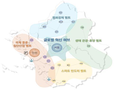 ▲ 제4차 수도권정비계획 공간구상