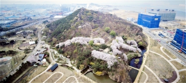 ▲ 시흥시 정왕동 옥구공원 내 유휴공간을 활용해 익사이팅 관광레저시설 조성이 추진된다. 사진은 옥구공원 전경. 시흥시 제공